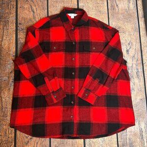 Old Navy Womens 2X Boyfriend Buffalo Check Plaid Flannel Shirt